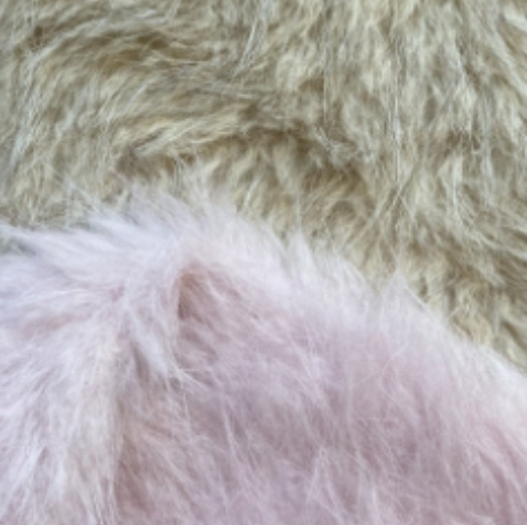 新款长毛呢绒阳离子阿尔卑斯双色面料冬季毛毛外套大衣包包布料